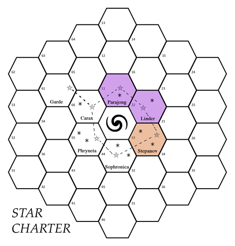 Star Charter - Game 4 Turn 3 Map