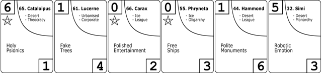 Star Charter - Game 16 Cards 1